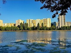 Lacul Tei x D-na Ghica, palat, pe marginea parcului Plumbuita